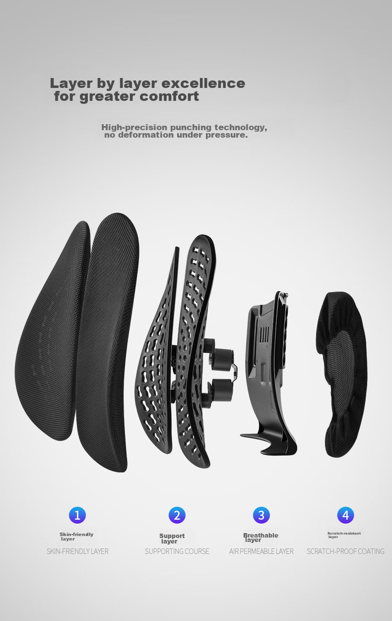 JAGO Ergonomic Lumbar Support Cushion for Office Chair, Back Support Pad for Long Sitting, Seat Cushion for Work And Car Use 9