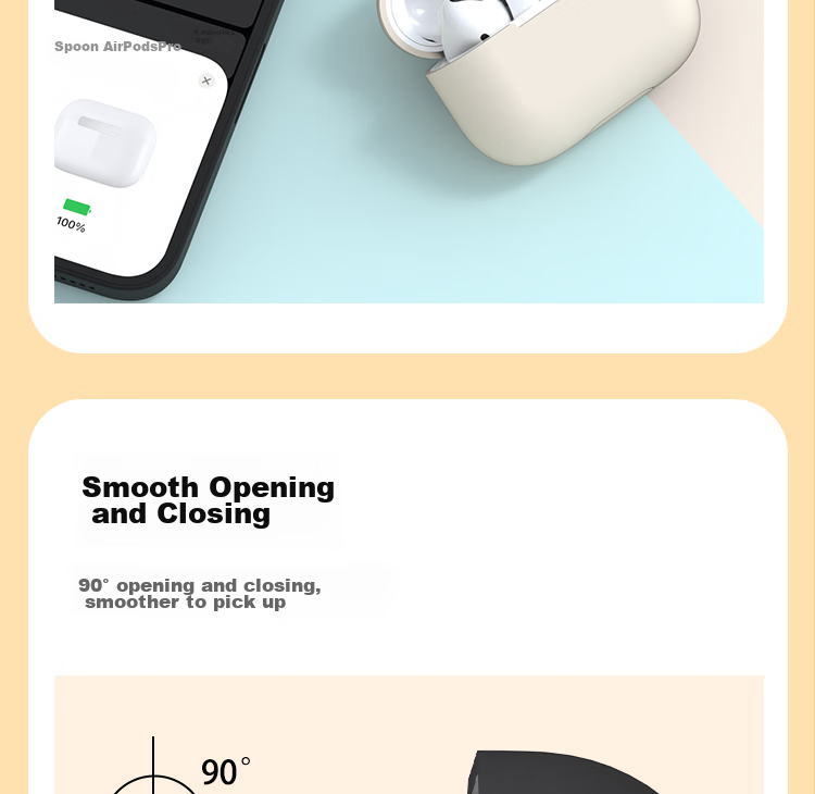 ESCASE AirPods 4th Generation Protective Case for Airpods 4, Apple Wireless Bluetooth Earphones Shockproof Dustproof Silicone Case for Men And Women, Stain-Resistant Wear-Resistant White + Lanyard 3