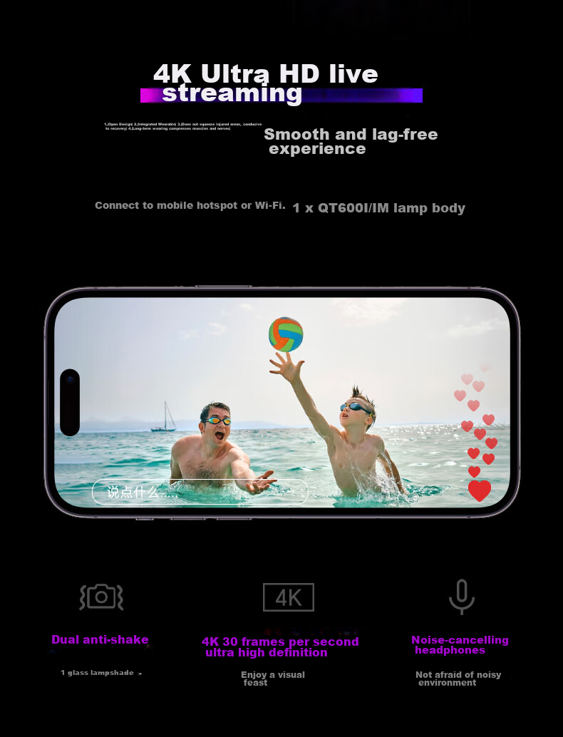 SJCAM SJ20 Night Shooting Dual Lens Anti-Shake Waterproof Action Camera Motorcycle Helmet Riding Recorder Outdoor Live Streaming Pre-Recording Vlog Fishing Head-Mounted Camera 128 12