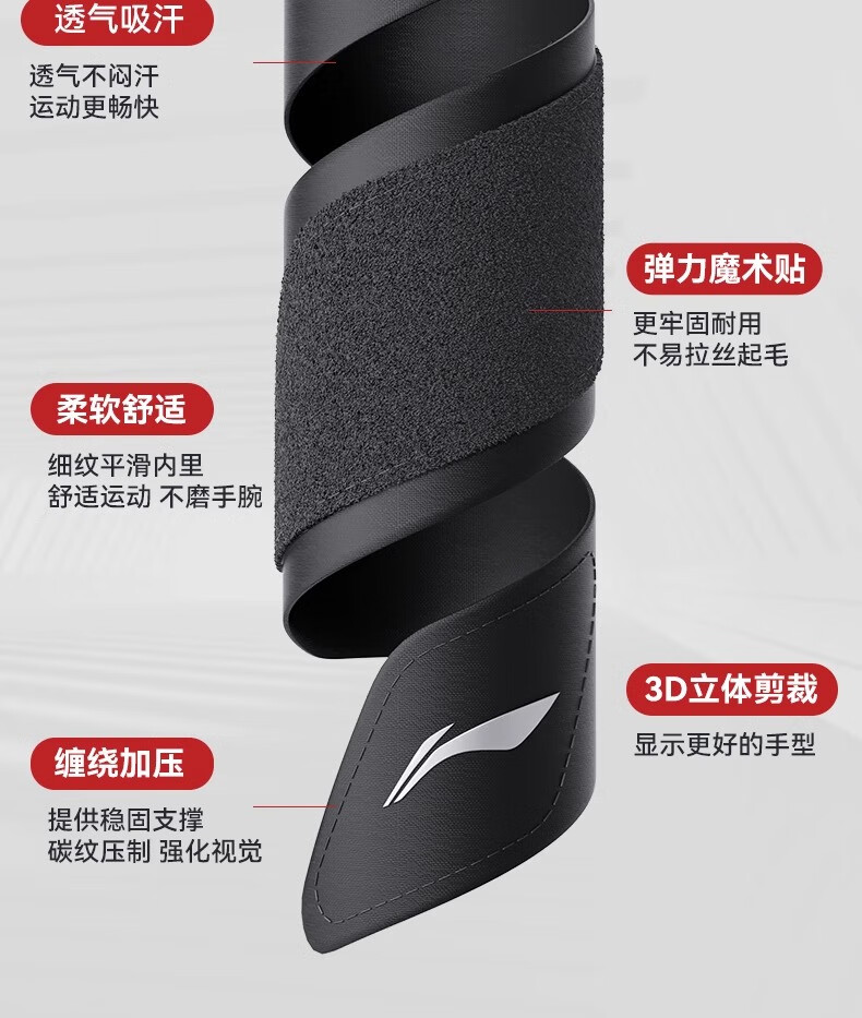LI-NING Wrist Support for TFCC Tendonitis Wrist Brace for Gym Fitness Prevent Sprains Weightlifting Badminton Tennis Basketball Volleyball Compression Sweatband 2