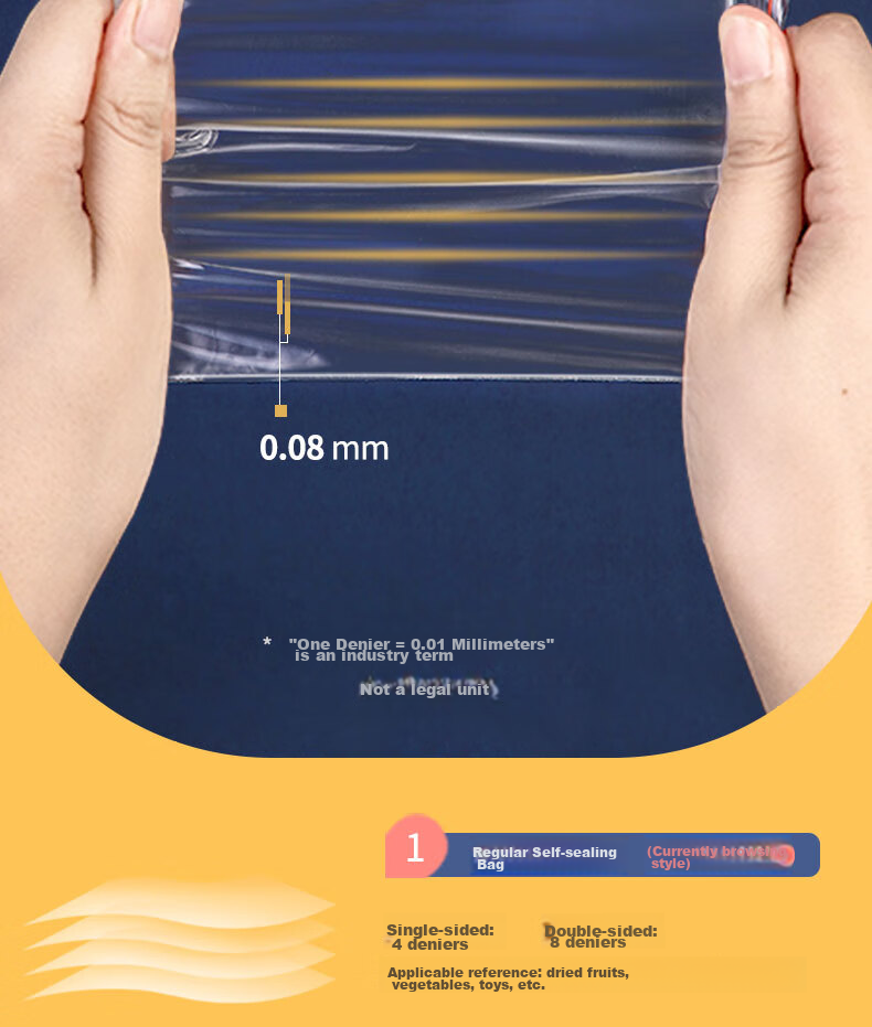 Deli Food Storage Bags, Size 3, 9.5*7cm, Waterproof, Dustproof, Fresh-Keeping, PE Transparent, 100 Pieces Transparent, 3022 5