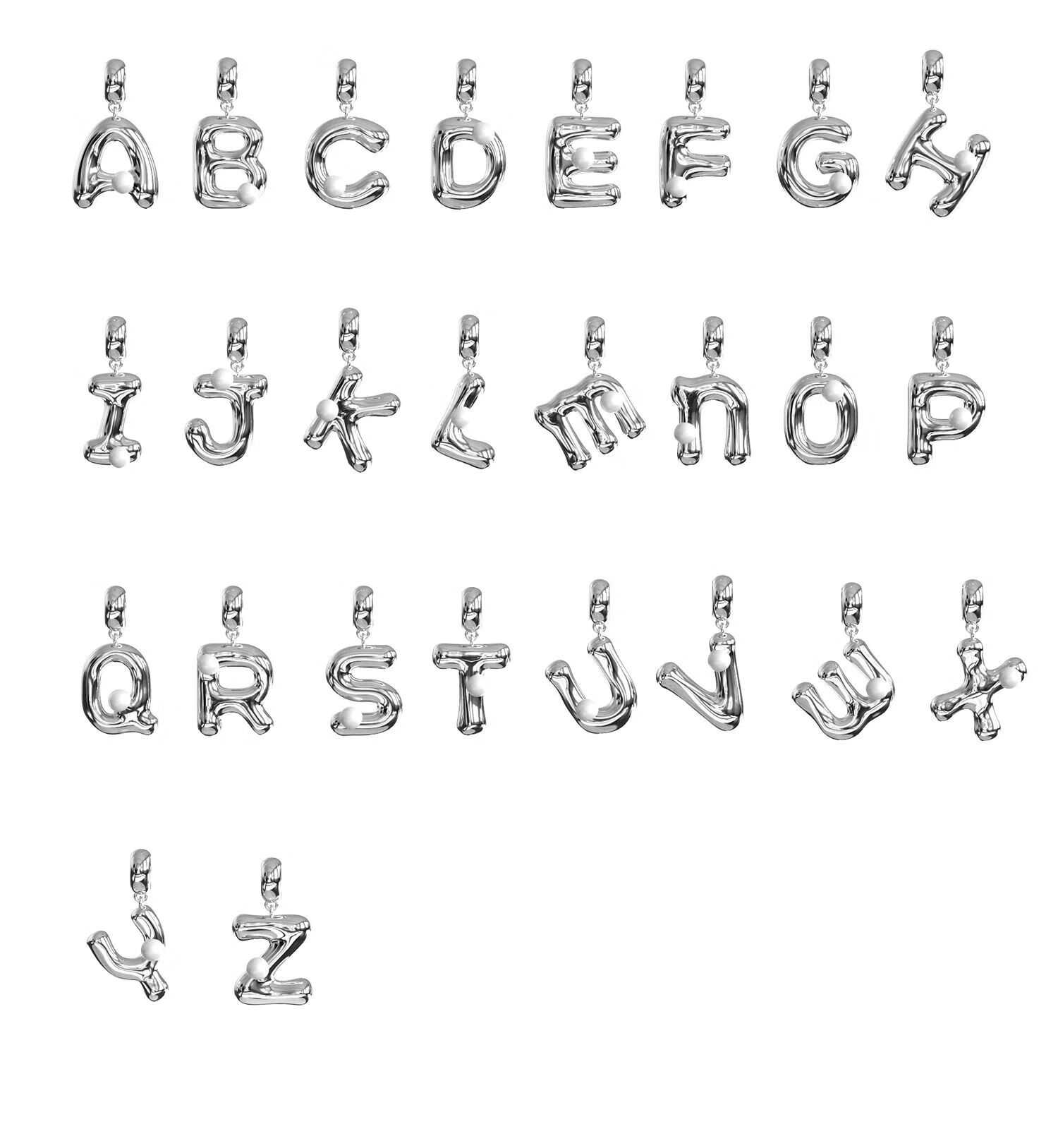 Arsis Simple Letter Pendant Necklace for Women, S925 Silver Collarbone Chain, Birthday Gift for Girlfriend, Letter M 28