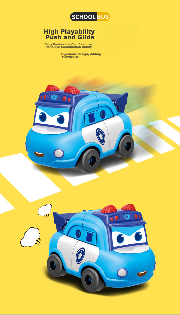 BIG TAYLOR Large Transforming School Bus Gode Children's Toy Robot, Six-In Combination Machine, Birthday Gift for Boys And Girls 5