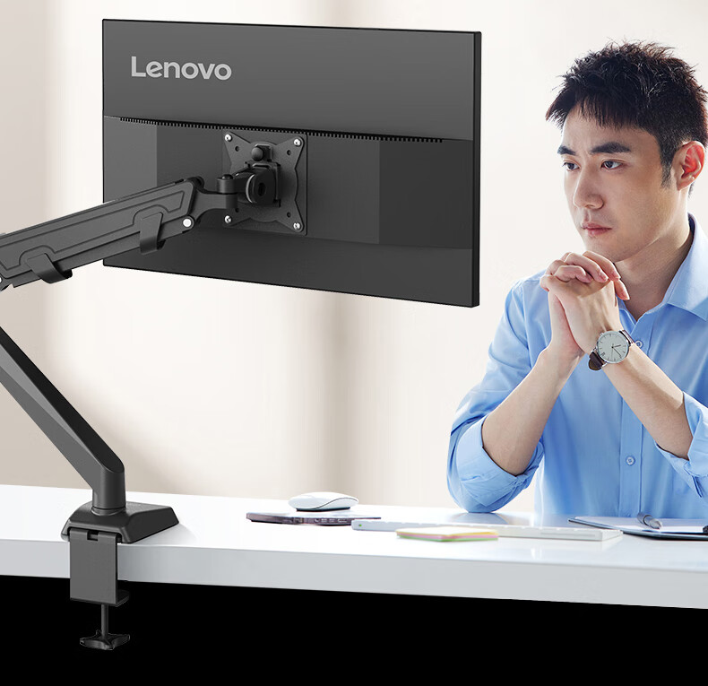 Lenovo Monitor Arm Mechanical Arm Computer Stand Display Screen Bracket Height Adjustable Desk Clamp Rotating Stand 22-40 Inch AD-120 6