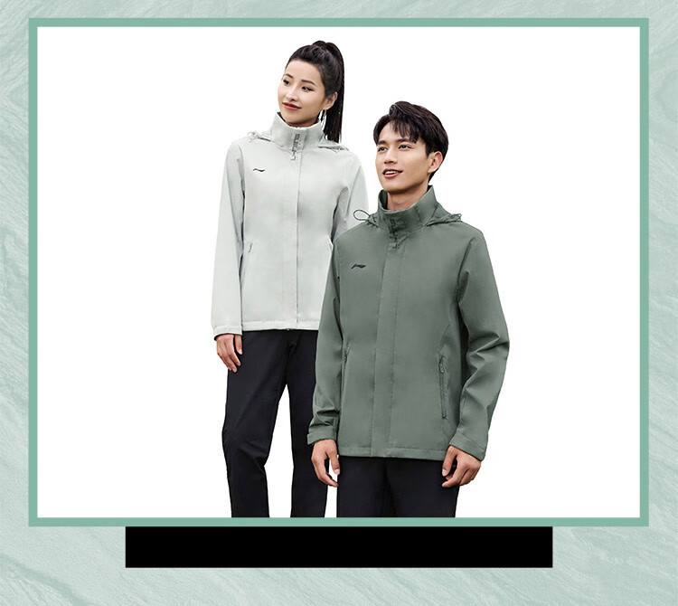 LI-NING Women's Sports Windbreaker Autumn Comfortable Windproof Breathable Hooded Mountaineering Cycling Jacket Slim Fit Versatile Coat 3