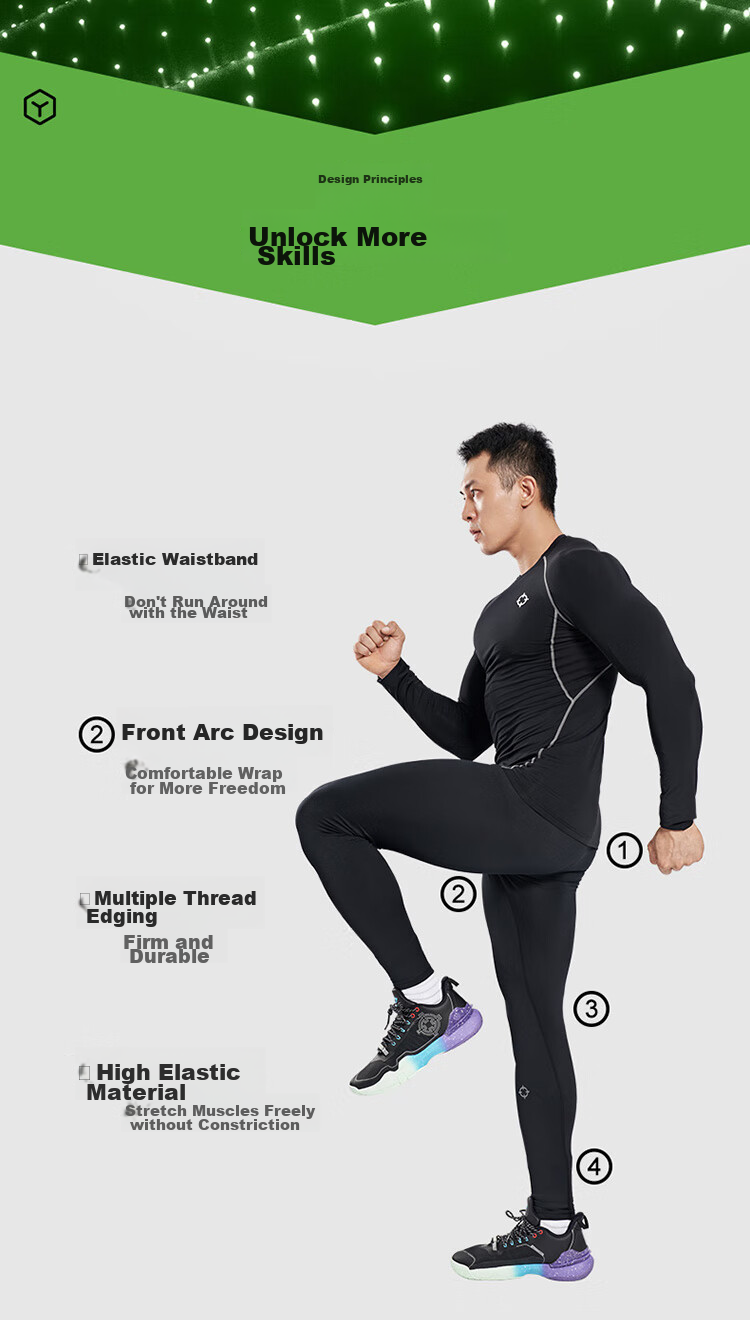 RIGORER Men's Fleece-Lined Casual Sports Fitness Pants, High-Elasticity Training Compression Pants, Warm Long Pants for Home Wear 4