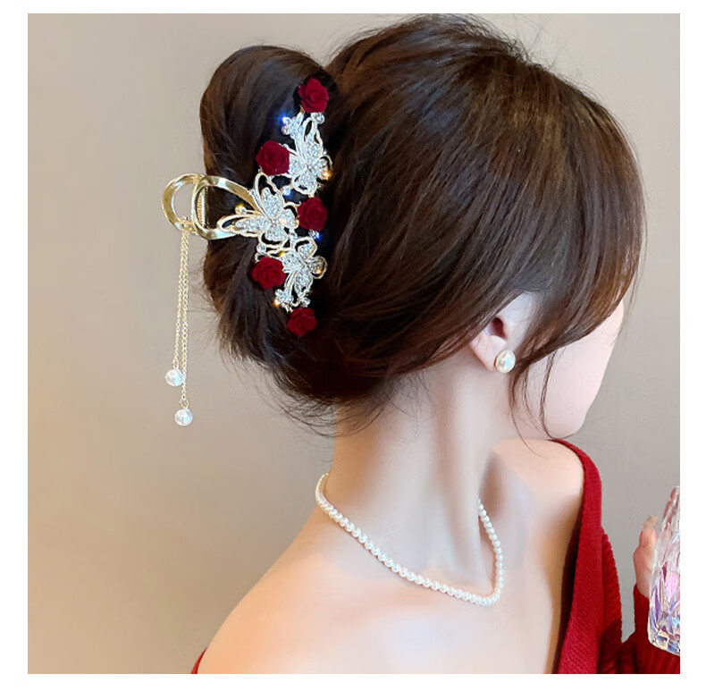Gunai Elegant Butterfly Hair Clip, Claw Clip, Hair Accessory, Updo Shark Clip, Goddess Festival And New Year Gift for Girlfriend 10