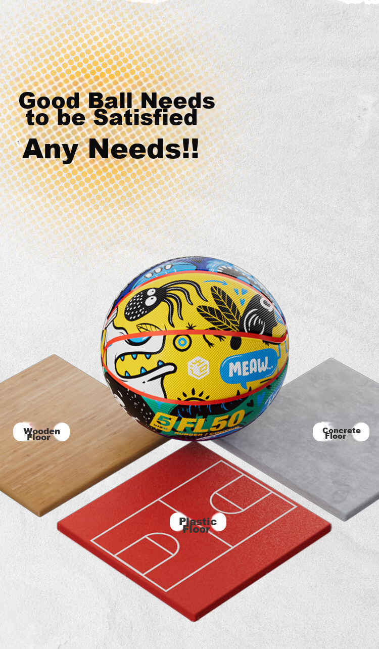 JD Original Yueyong No. 5 Rubber Basketball for Children's Elementary School Training, Indoor And Outdoor Size 5 Ball 8