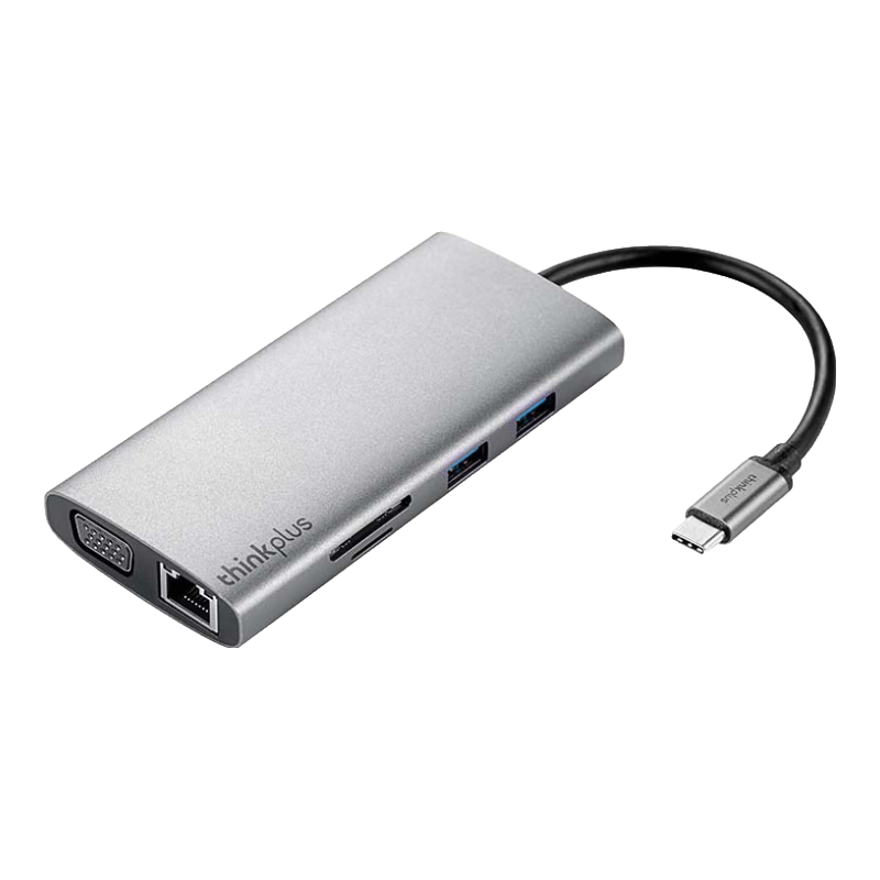 ThinkPad Lenovo Type-C Expansion Dock, USB-C to HDMI And VGA Adapter, USB Hub, Gigabit Ethernet Card, PD Fast Charging, SD/TF Card Reader, Laptop Expansion Dock LC10