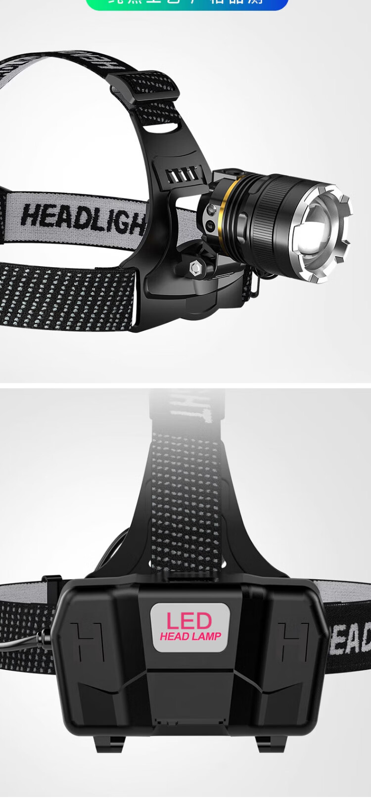 Dipuer Strong Waterproof Headlamp, Ultra-Bright Light Sensor, Head-Mounted Illumination Lamp, Outdoor Night Fishing, Mountain Climbing, Beach Combing, Construction Site, Small Mining Lamp 12