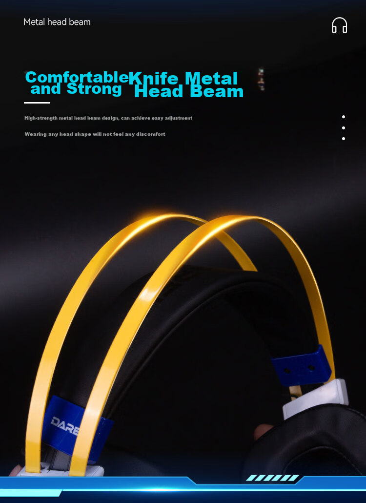 DAREU EH732 Gaming Headset with Wired Control, Single USB 7.1 Channel, Mingmo Yuanxu Zhuyu Listening Position - Mecha Editio 7