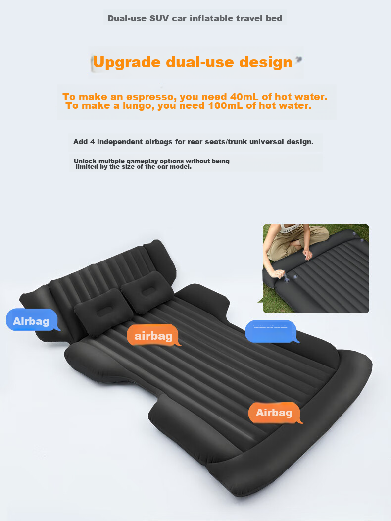 Yantu Car Air Bed, SUV Air Mattress, Car Model Y Trunk Travel Sleeping Pad, Self-Driving Tour Equipment F31 10