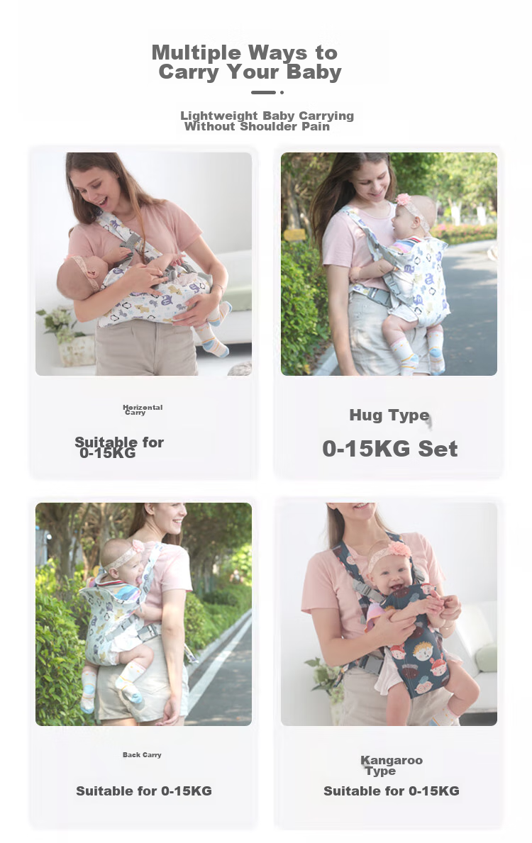 9I9 Baby Carrier Waist Stool, Front And Back Carry, Dual-Use for Newborns, Multifunctional Outdoor Baby-Carrying Device A76 5