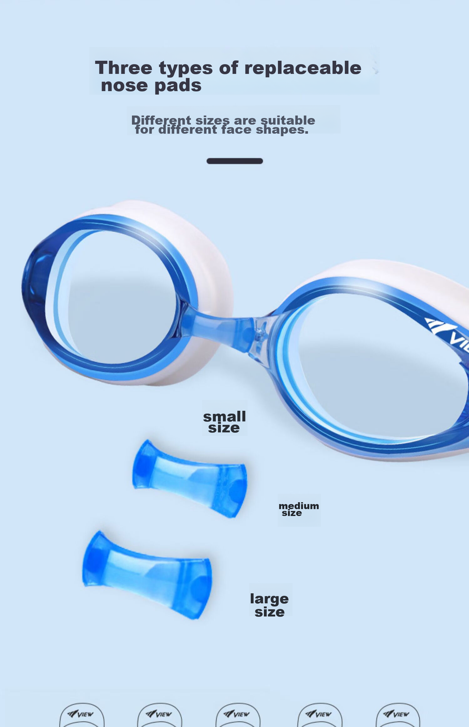 View Swimming Goggles, Waterproof And Anti-Fog, High Definition, for Men And Women, Diving Equipment, T.V640ASAM BRSHD 20