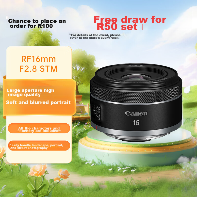 Canon [Official Flagship] RF16mm F2.8 STM, Large Aperture Ultra-Wide Angle Prime Lens