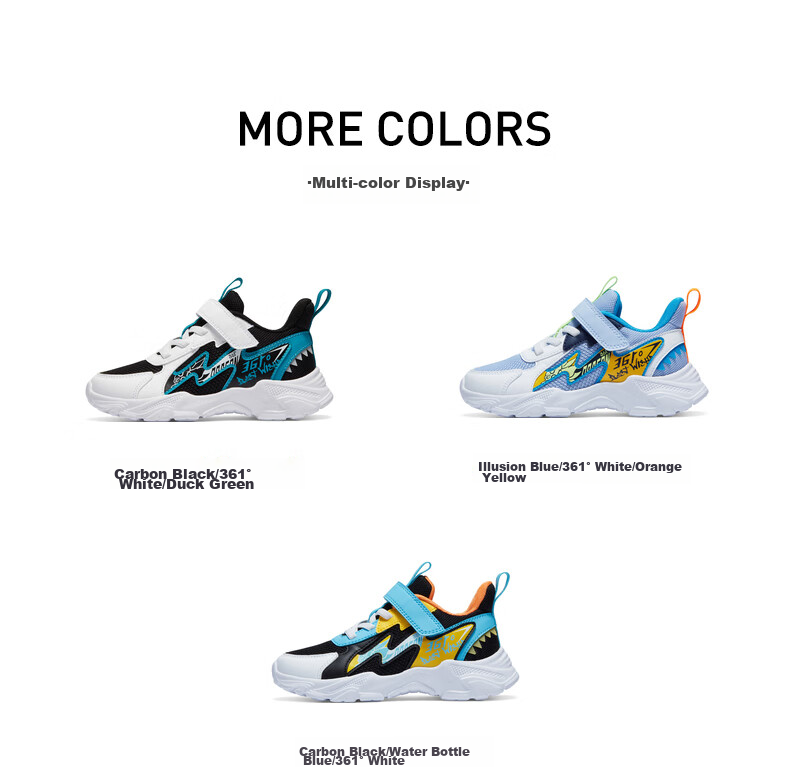 361° Children's Shoes, Boys' Shoes, Summer 2026, Lightweight And Bouncy Toddler Playful Casual Shoes for Kids, Blue, Size 30 30
