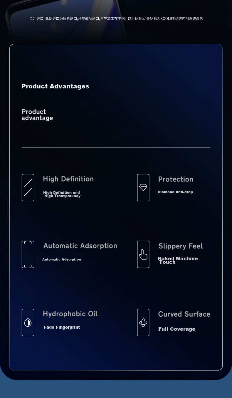 KOOLIFE Tempered Glass Screen Protector for Huawei Enjoy 50 Pro, Full Coverage Ultra-Thin HD Film for Huawei Enjoy 50 Pro Phone, Shatterproof Anti-Fingerprint Protective Film 4