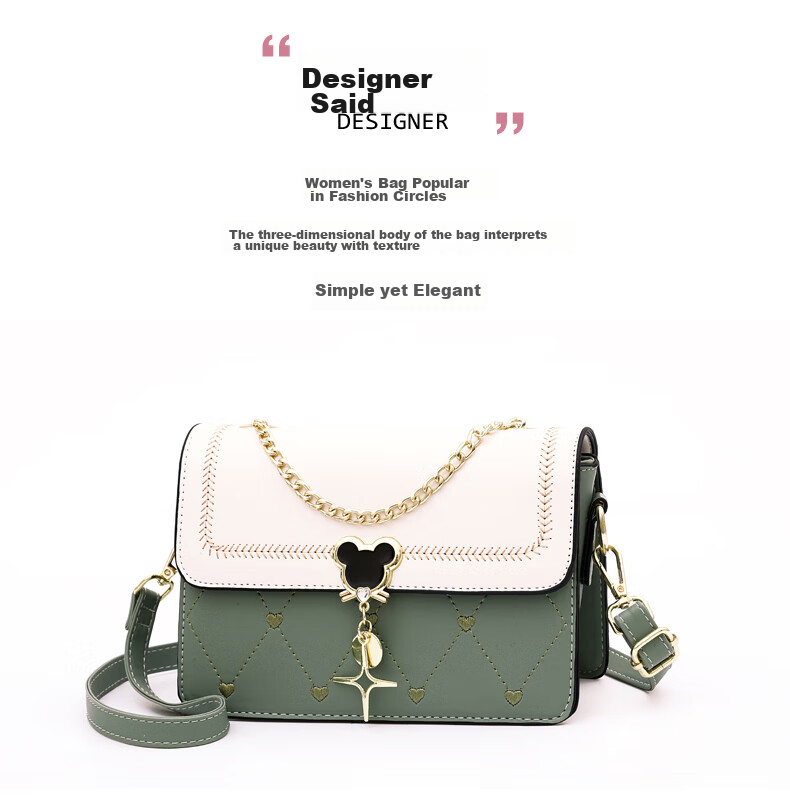 Aiqinghai Leather Handbag, Women's Crossbody Bag, Brand Shoulder Bag, Small Square Bag, Birthday Gift for Wife on May 20, Present for Girlfriend 5