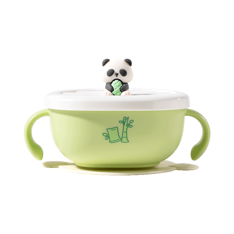 LUSN Baby Food Bowl, Specially Designed for Eating, 316L Stainless Steel Suction Cup Bowl, Children's Anti-Scalding Insulated Tableware, Lunch Box