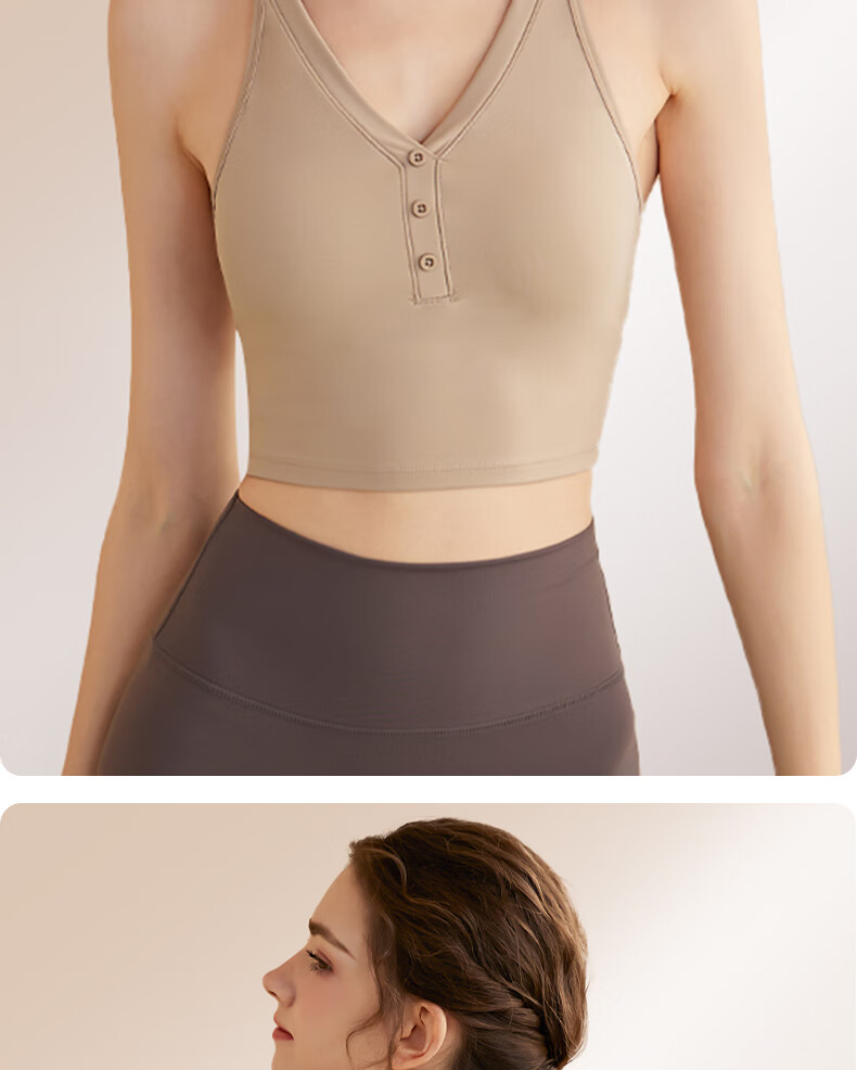 XUEXIMAN Sports Bra for Women with Shock-Absorbing Band, Chest Pads, Yoga Top, Beautiful Back Bra, One-Piece Pilates Fitness Vest 12