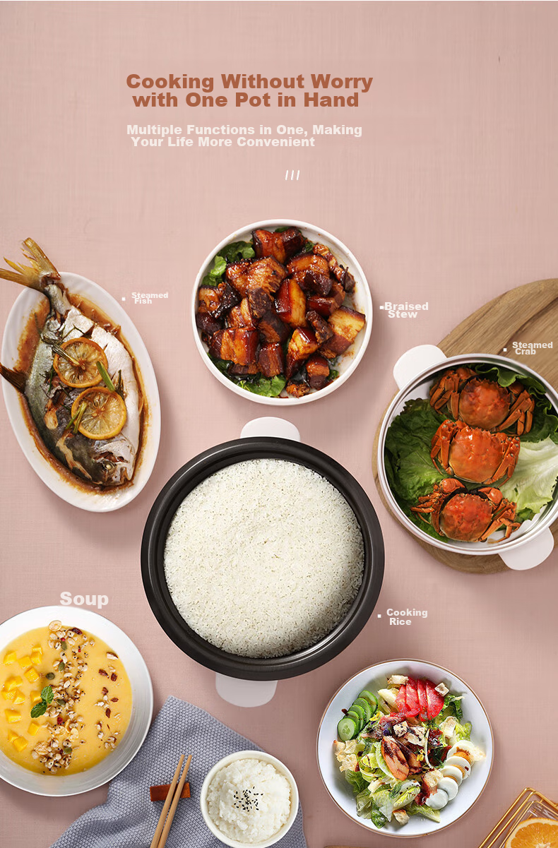 Royalstar Home Rice Cooker for 4-5 People, Traditional Old-Style Electric Rice Cooker with Straight Pot Design, One-Touch Operation, Firewood Rice, Automatic Heat Preservation, Simple to Use for Elderly, Includes Steamer Basket, 5 Liters RZ-50B 11