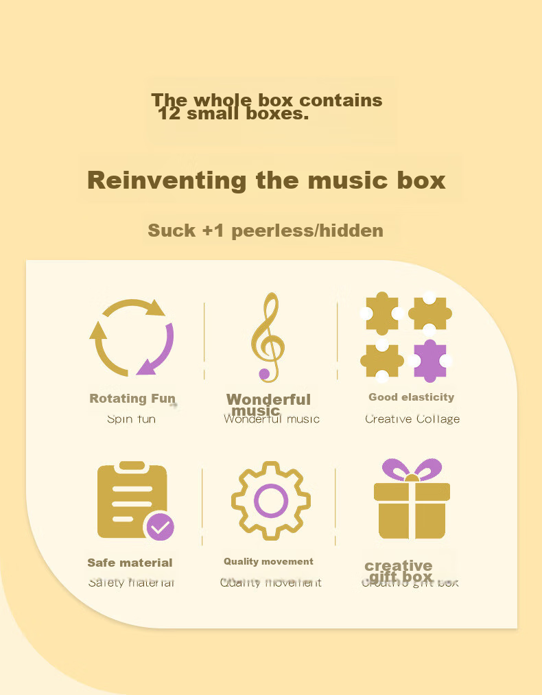 MAIER FEILE Birthday Gift for Little Girls Aged 6-10 Children's Toy Musical Music Box for Girls Ages 7-14 Practical 2