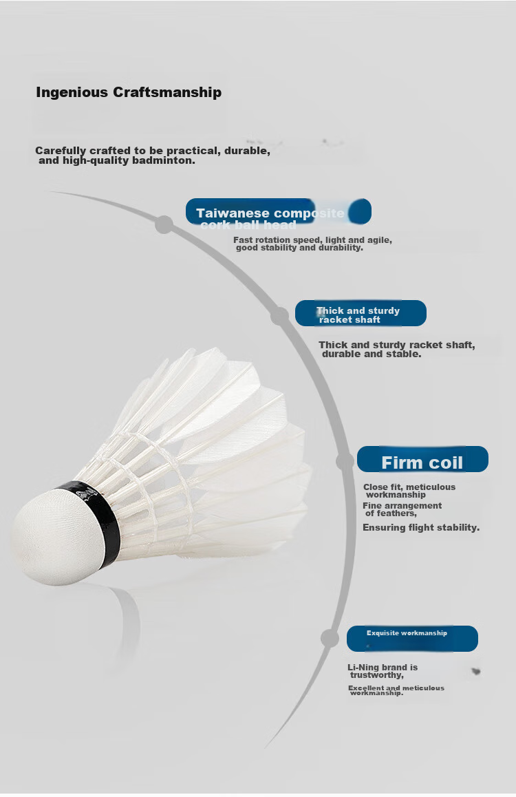 Li-Ning Badminton C80 New Packaging Duck Feather Shuttlecocks for Training And Competition, Durable, Stable Flight, One Tube of 12, Speed 77 4