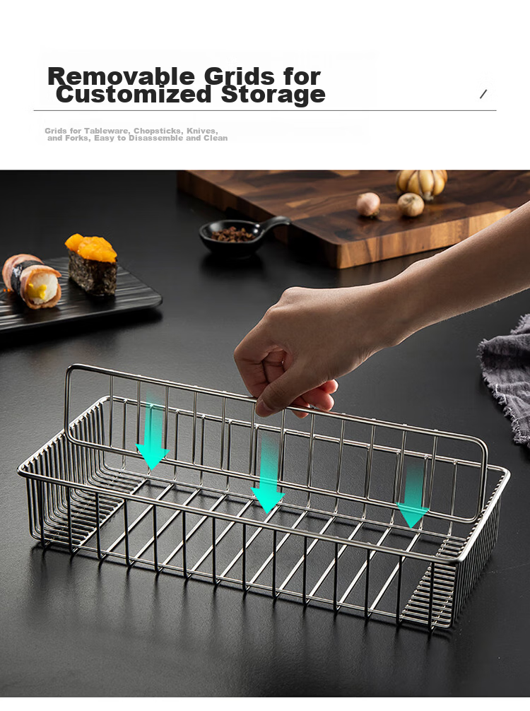 MAXCOOK 304 Stainless Steel Chopstick Holder, Disinfection Cabinet Chopstick Box, Chopsticks And Spoons Storage Box, Draining Chopstick Rack MCSN3805 6