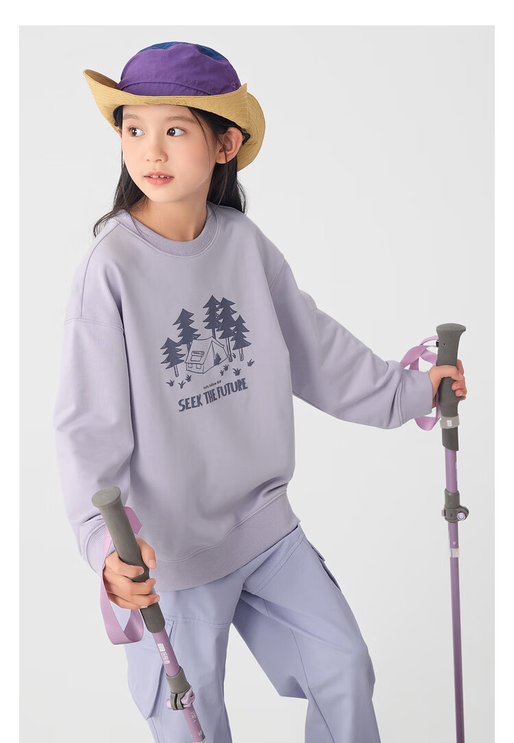 BALABALA Children's Clothing, Kids' Long-Sleeve Sweatshirt, Boys And Girls Spring Wear, Round Neck, Loose-Fitting Comfortable Top, 208125121206 21