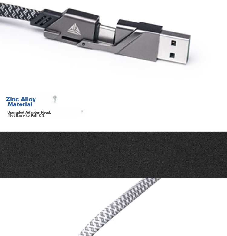 TEGIC Dayan She Max 100W Fast Charging Cable, Four-In Data Cable 1.5m, Compatible with Huawei Apple PD Fast Charging, IPhone 15 Pro Max 11