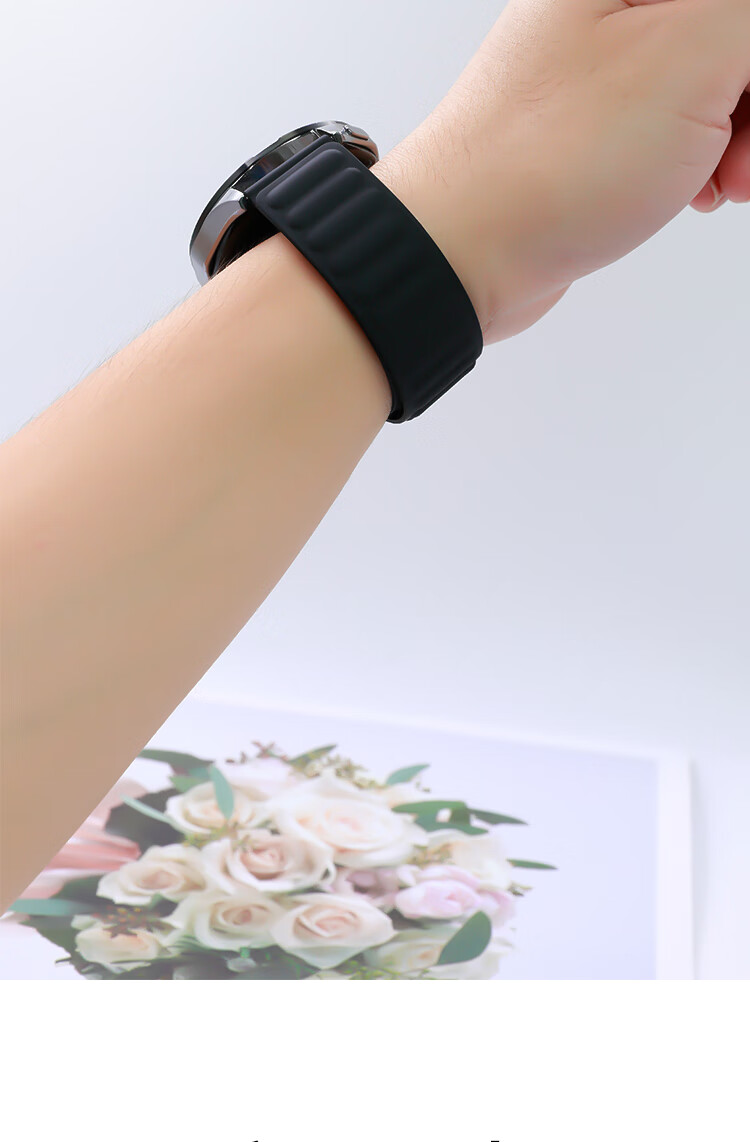 ESCASE Xiaomi Watch Strap Magnetic Silicone, Compatible with WatchS4/S3/S2/S1/S1Pro/Color2, Comfortable Strap for Men And Women, Universal Wristband, Suitable for 46mm Dial, Starlight Color 11