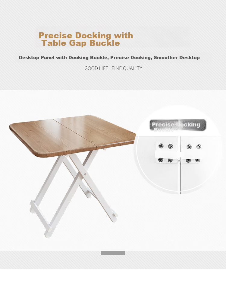 Qishengmingyuan LC-104 Folding Table, Dining 58cm Square Table, Small Apartment Home Dining Table, Children's Study And Game Craft Desk 5