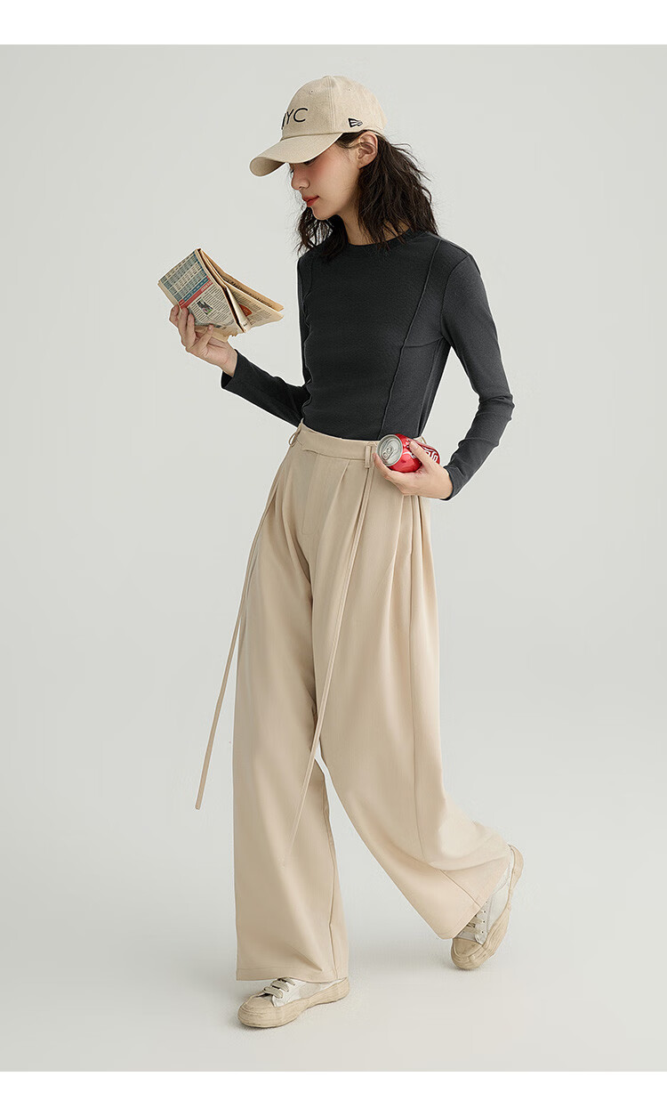 Dme [Soft And Comfortable Inner Layer] Spring And Autumn Versatile Round Neck Base Shirt for Wome 31