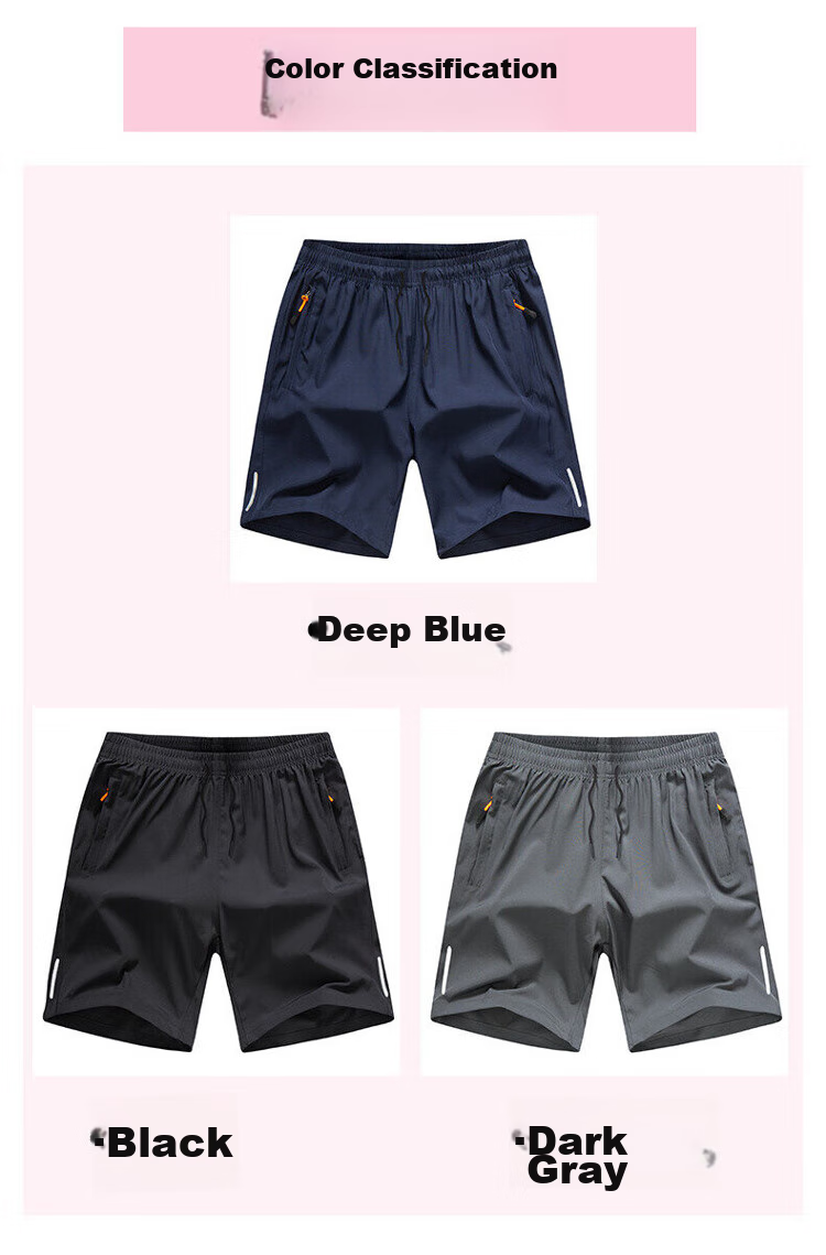 NASA GOOD Men's Shorts, Summer Solid Color Versatile Trendy Sports Thin Breathable Elastic Loose Five-Point Pants, Black 5XL 25