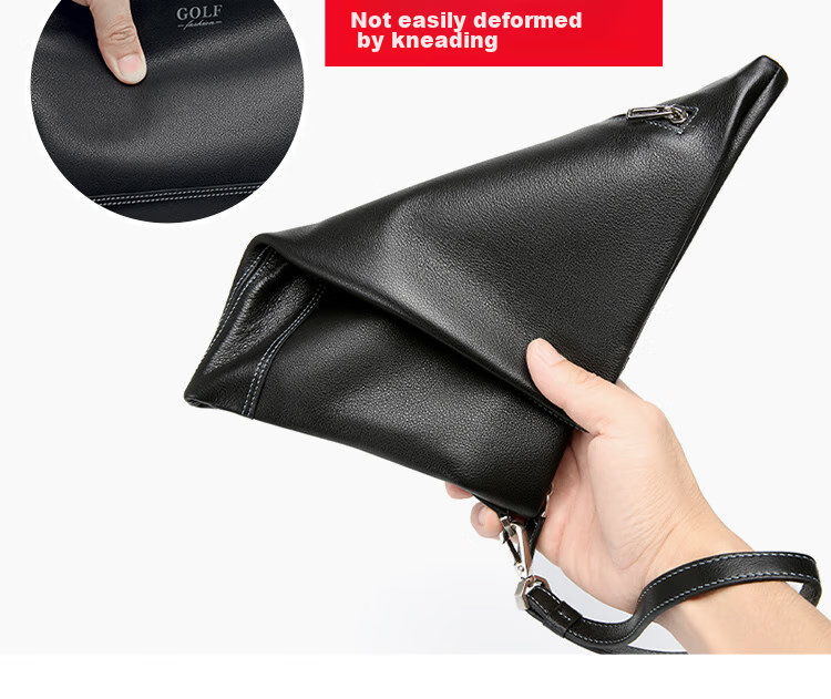 GOLF Men's Clutch, Soft Top-Grain Leather, Fashionable Envelope Wallet, Handheld Purse, Multiple Card Slots, Clutch Bag, Father's Day Gift 12