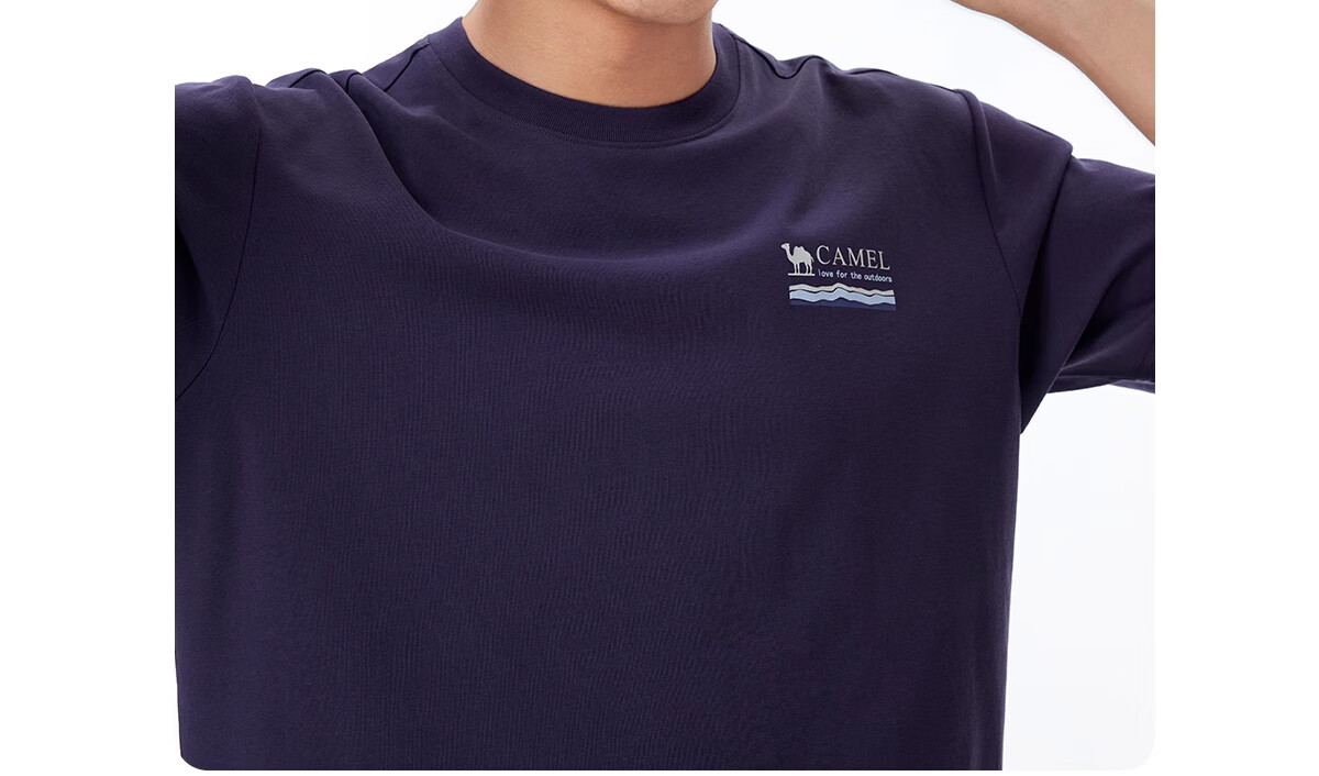 CAMEL Women's Short Sleeve T-Shirt Antibacterial Heat-Blocking Breathable Quick-Dry Sports Casual Crew Neck Top Men A15BAVV023 3XL 13