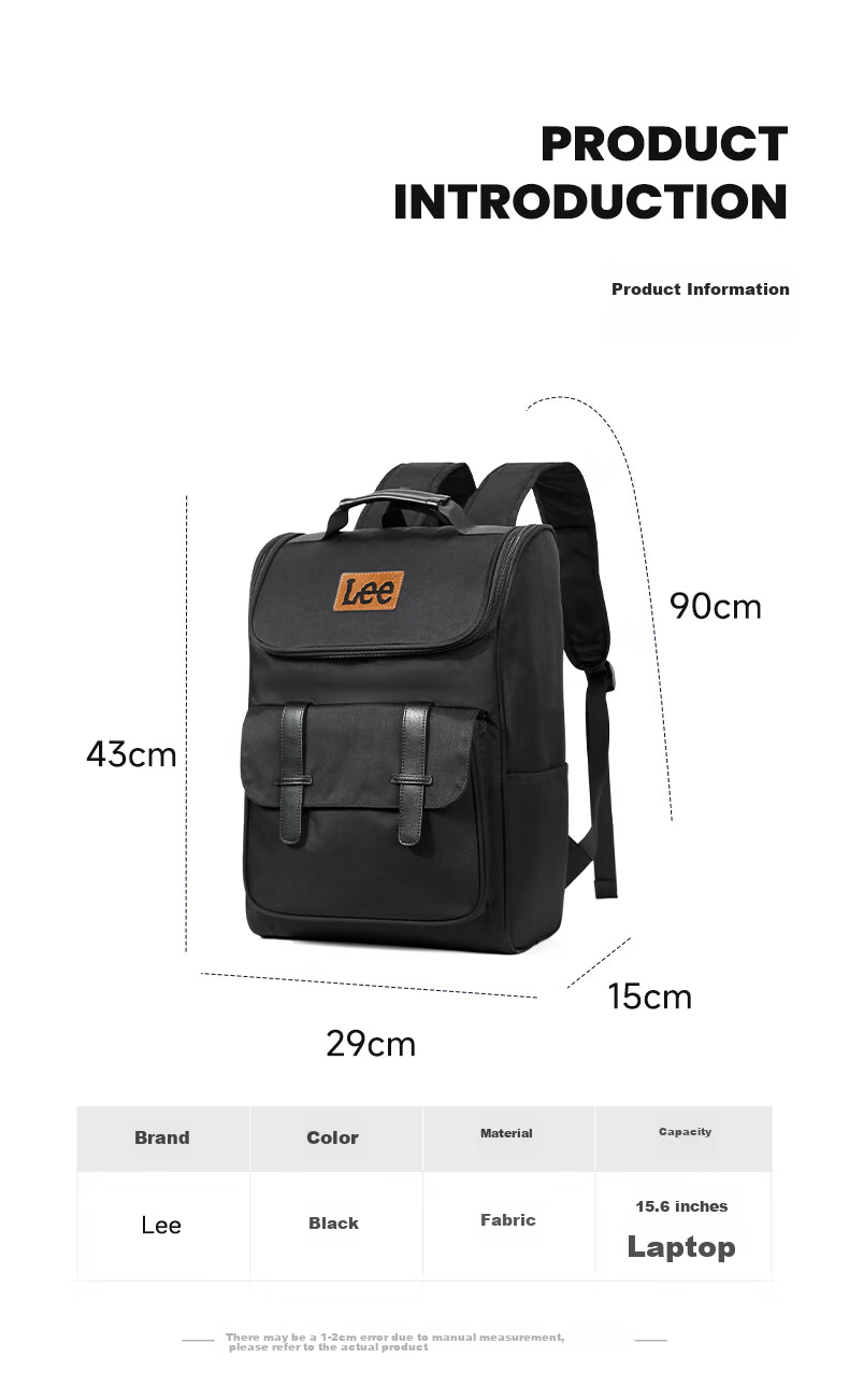 Lee Backpack for Men And Women, Stylish Niche Design, Large Capacity Travel Backpack for College Students, Laptop Bag for Middle School, Khaki Color 3