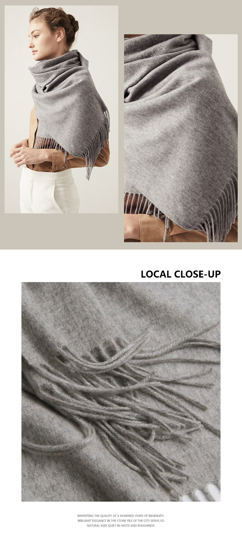 Hengyuanxiang Scarf for Women, Autumn And Winter Pure Wool Neck Warmer, Birthday Gift for Mothers And Elderly, Corporate Annual Meeting And National Day Festival Gift Box Set 24