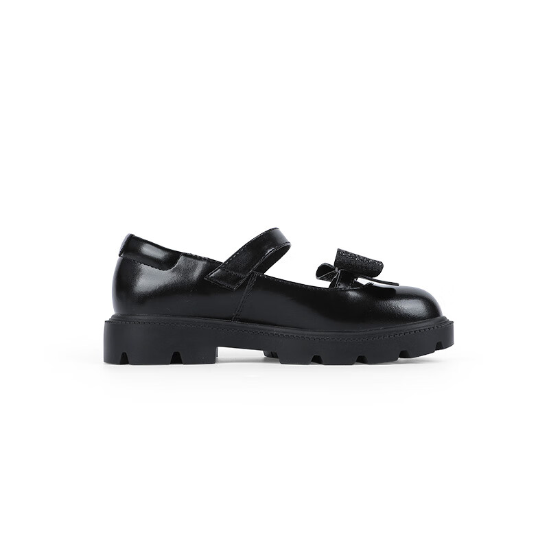 DR·KONG Leather Shoes, Spring Girls' Black Princess Formal Shoes, British Style Children's Leather Shoes, 2B16A1028AW, Black, Size 31