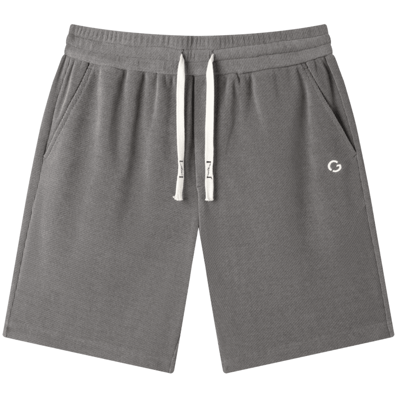 GXG Men's Summer New Multi-Color Exquisite Embroidered Casual Versatile Straight Shorts Dark Gray 185/XXL