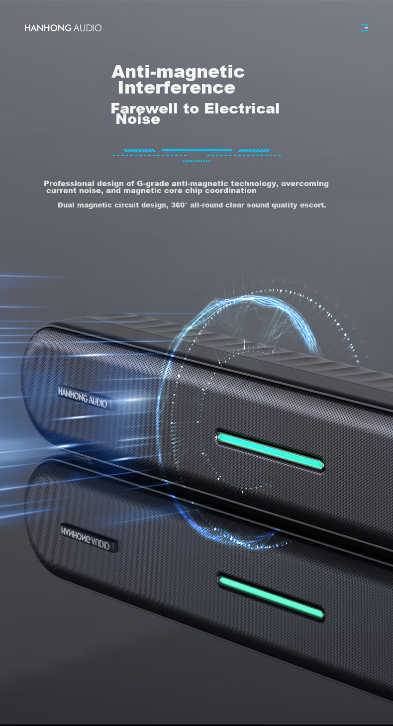 HANHONG_AUDIO PC01 Computer Speakers, PS5 Gaming Desktop Bluetooth Speaker, Multimedia Home Audio for Computer, Desktop, Mobile Phone, Laptop, RGB Light Effects Speaker, Indoor Home Use 10