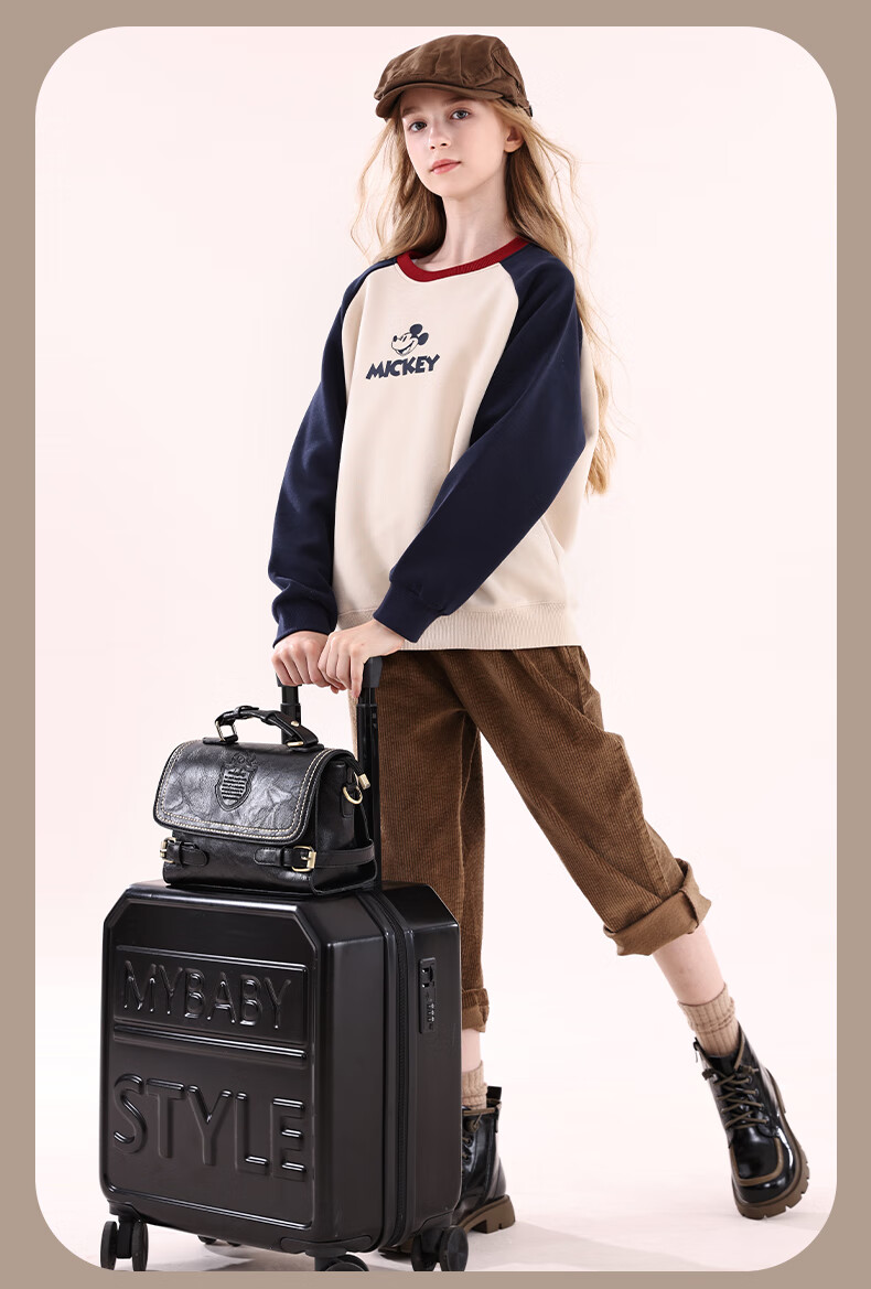 Disney Children's Sweatshirt, Girls' Autumn Top for Older Kids, Stylish Preppy Outfit for Girls, DS022 Navy Blue, 150cm 5