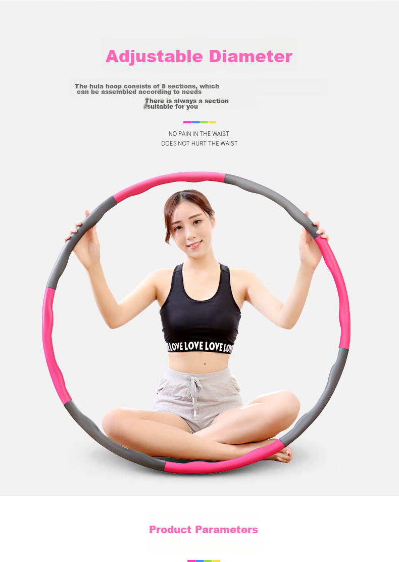 Duweike Hula Hoop, Detachable, Adjustable Waist, for Children And Adults, Shaping Fitness, Ocean Blue 5