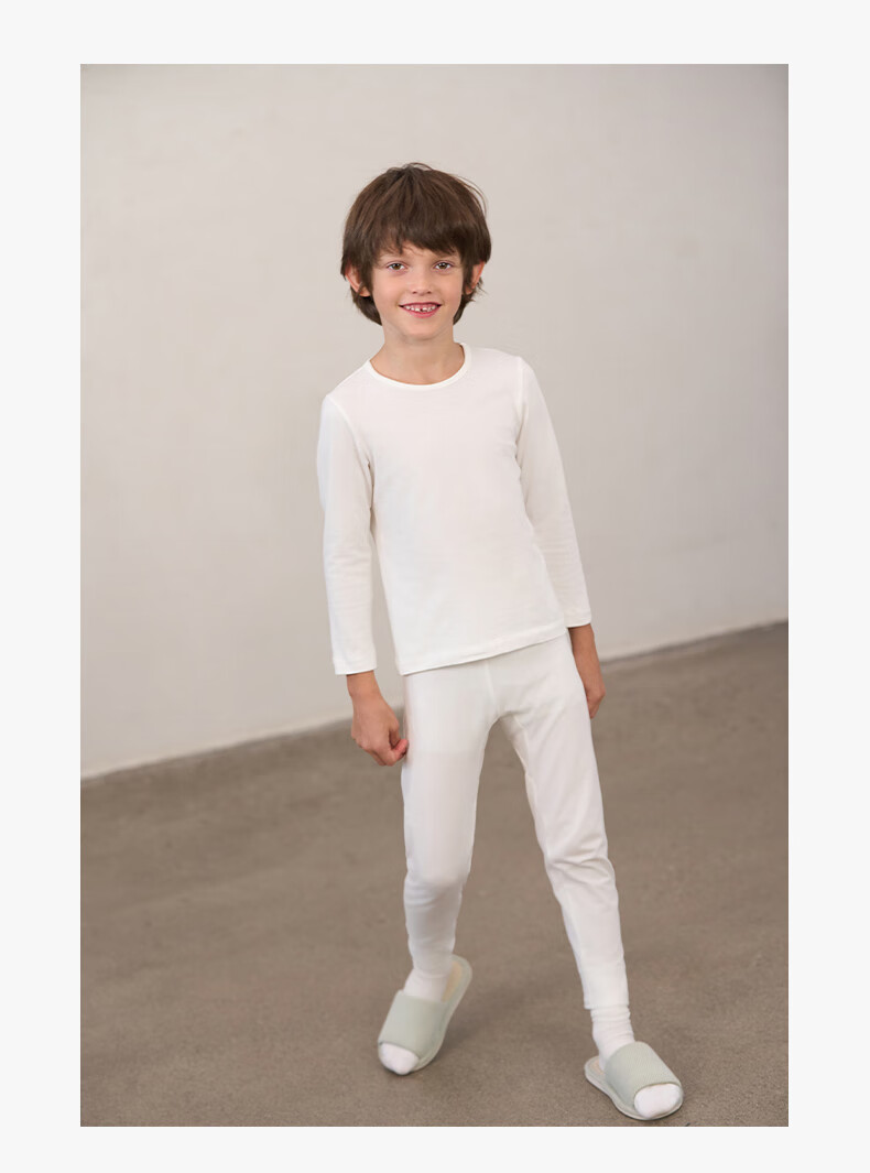 AIMER KIDS Girls' Thermal Underwear Set for Early Autumn, Thin Warm Base Layer Top And Bottom, Pink, Size 160 11
