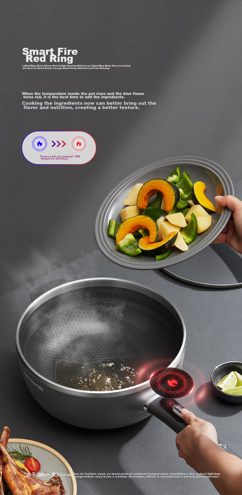 Joyoung Electric Wok And Cooker with Precise Temperature Control, Multi-Functional Household Electric Hot Pot, 2200W High Power, All-In Steaming And Cooking Pot [Steamer Model] GC45S 8
