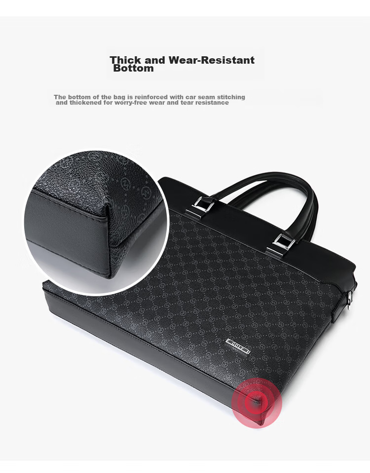 GOLF Briefcase, Men's Handbag, 14-Inch Laptop Bag, Business Office Travel Shoulder Crossbody Bag 12