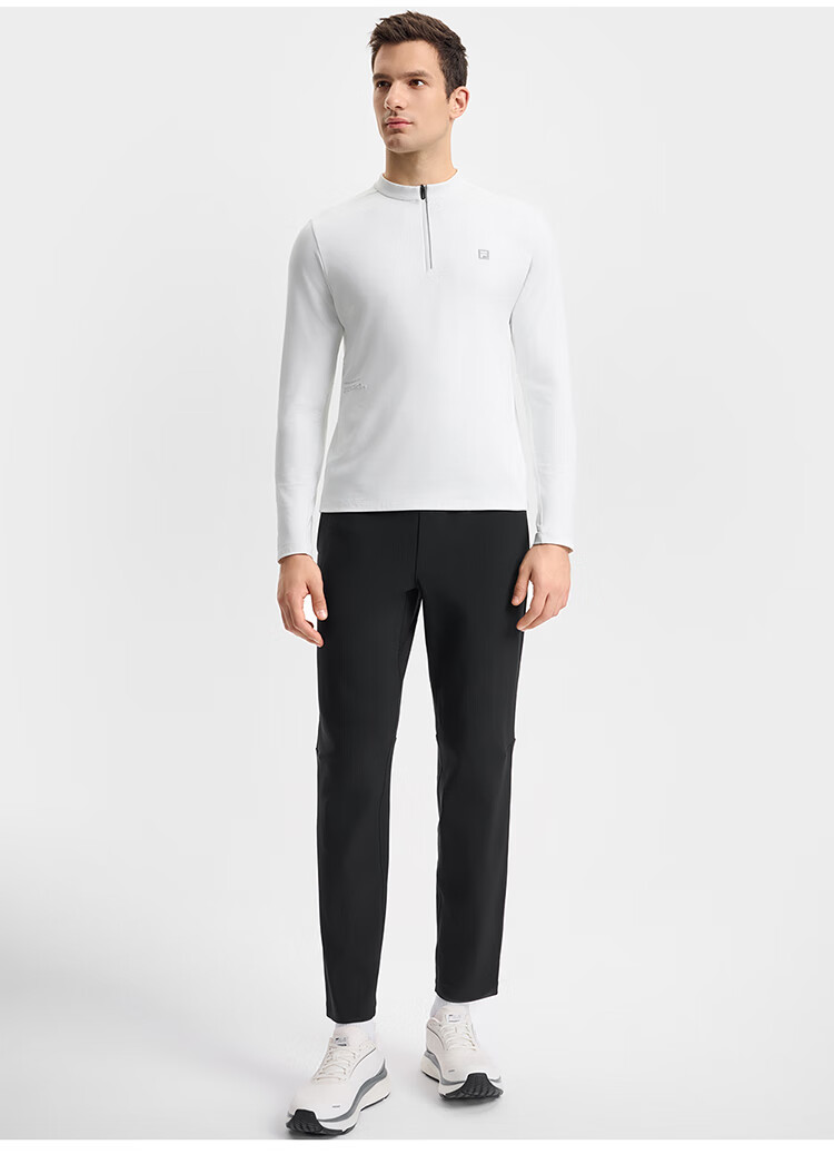 FILA Official Dynamic Pants for Men, Knitted Trousers, Simple Basic Fitness Running Sports Pants 6