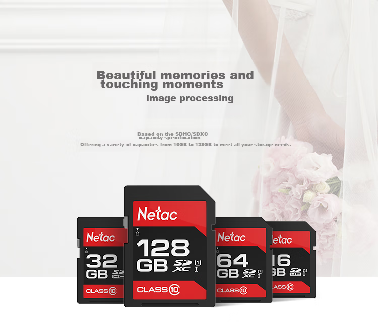 Netac 64GB SD Memory Card U1 C10 Read Speed up to 90MB/s High-Speed Continuous Shooting Full HD Video Recording DSLR Digital Camera & Camcorder Memory Card 5
