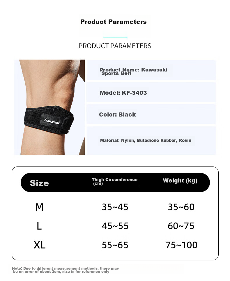 KAWASAKI KF-3403 Patellar Strap, Single Pack, Sports Protective Gear for Badminton, Basketball, And Running 8