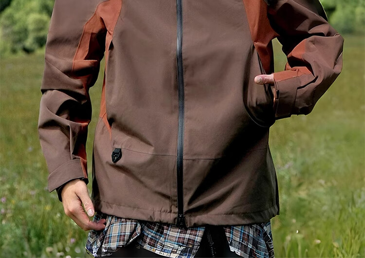 CAMEL Outdoor Hardshell Jacket for Men And Women, Windproof And Waterproof Coat, New Autumn Hiking Wear 2024 [Black Armor] R727 2